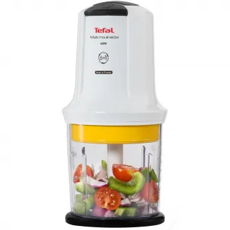 Tocator electric Tefal Moulinette 6 in 1 MQ723138, 500W, 4 lame, capacitate 0.5L, 6 functii de preparare, functie Turbo, accesoriu pentru sosuri, alb