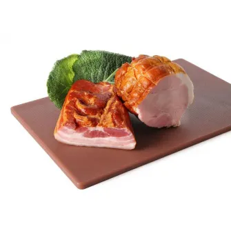 Tocator HACCP Hendi, pentru carne gatita, polietilena, 45x30x1,27 cm, maro