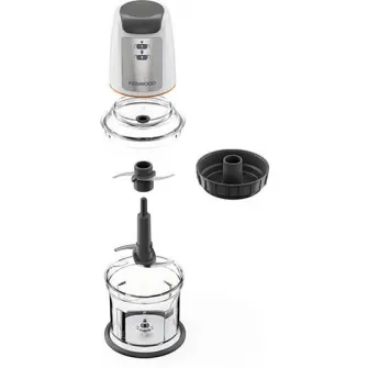 Tocator Kenwood CHP61.100WH, 500 W, Bol 0.5 l, 2 lame otel inoxidabil, 2 viteze, Alb