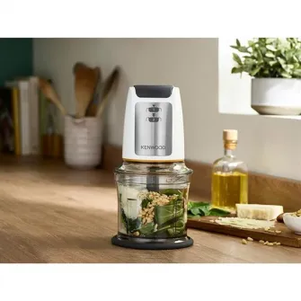 Tocator Kenwood CHP61.100WH, 500 W, Bol 0.5 l, 2 lame otel inoxidabil, 2 viteze, Alb