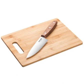 Tocator Lamart Bamboo + cutit, 30 x 22 cm / 15 cm