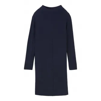 Tom Tailor, Rochie mini cu croiala dreapta, Albastru ultramarin, 34