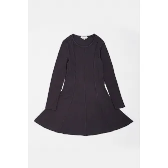 Tom Tailor, Rochie striata cu decolteu la baza gatului, Gri antracit, 152 CM