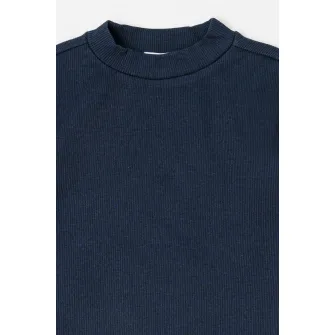 Tom Tailor, Tricou cu decolteu la baza gatului, Bleumarin, 140 CM