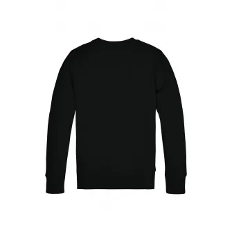 Tommy Hilfiger, Bluza sport cu decolteu la baza gatului, cu logo, Alb, Negru, 122 CM
