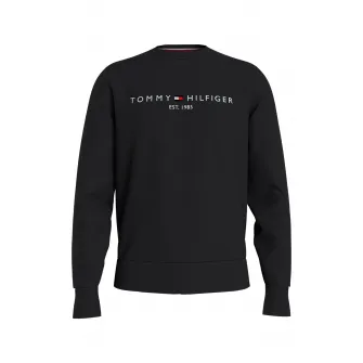 Tommy Hilfiger, Bluza sport din amestec de bumbac organic cu logo brodat, Negru, 2XL