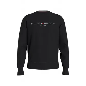 Tommy Hilfiger, Bluza sport din amestec de bumbac organic cu logo brodat, Negru, 3XL