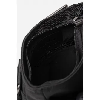 Tommy Hilfiger, Geanta crossbody cu bareta cu logo, Negru