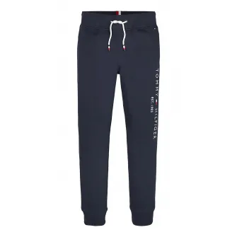 Tommy Hilfiger, Pantaloni sport cu logo, Bleumarin inchis, 116 CM