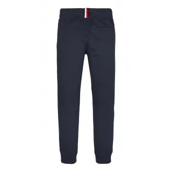 Tommy Hilfiger, Pantaloni sport cu logo, Bleumarin inchis, 116 CM