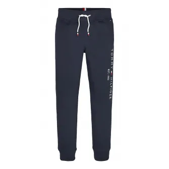 Tommy Hilfiger, Pantaloni sport cu logo, Bleumarin inchis, 152 CM