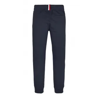 Tommy Hilfiger, Pantaloni sport cu logo, Bleumarin inchis, 164 CM
