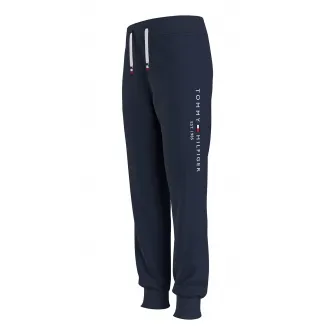 Tommy Hilfiger, Pantaloni sport cu logo, Bleumarin inchis, 164 CM