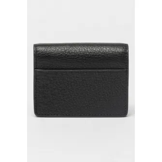 Tommy Hilfiger, Portofel de piele cu aspect texturat, Negru