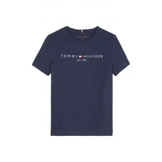 Tommy Hilfiger, Tricou din bumbac organic, Bleumarin inchis, 116 CM