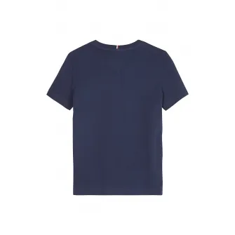 Tommy Hilfiger, Tricou din bumbac organic, Bleumarin inchis, 116 CM