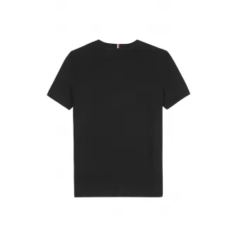 Tommy Hilfiger, Tricou din bumbac organic, Negru, 110 CM