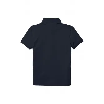 Tommy Hilfiger, Tricou polo din amestec de bumbac organic, Bleumarin inchis, 122 CM