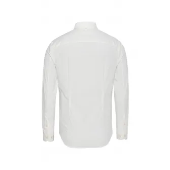 Tommy Jeans, Camasa slim fit cu broderie logo, Alb optic, XL