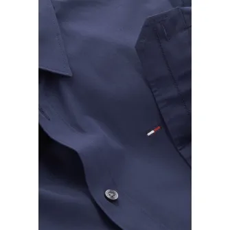 Tommy Jeans, Camasa slim fit cu broderie logo, Bleumarin, XL