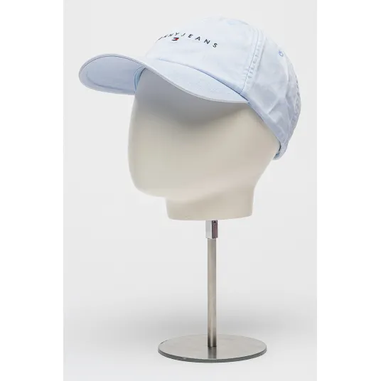 Tommy Jeans, Sapca de bumabc organic cu logo, Albastru azur