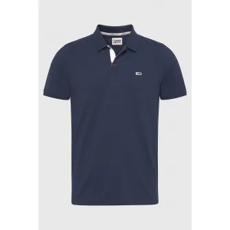 Tommy Jeans, Tricou polo de bumbac organic cu logo, Bleumarin, XL