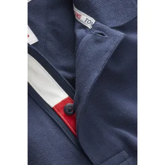Tommy Jeans, Tricou polo de bumbac organic cu logo, Bleumarin, M