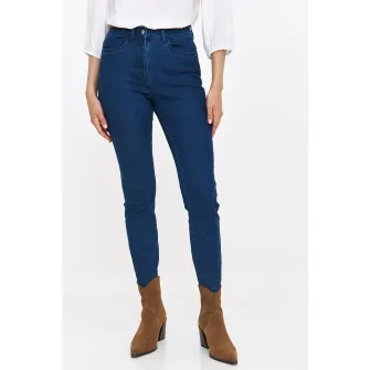 Top Secret, Blugi skinny cu talie inalta, Bleumarin, 36