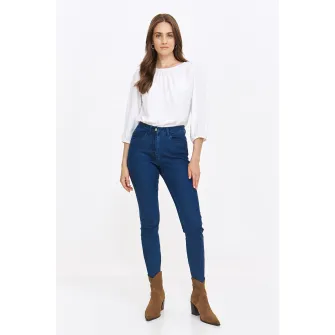 Top Secret, Blugi skinny cu talie inalta, Bleumarin, 36