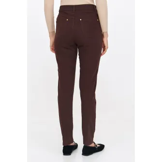 Top Secret, Blugi slim fit cu talie inalta, Maro, 34