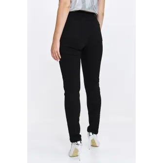 Top Secret, Blugi slim fit cu talie inalta si strasuri, Negru, 34