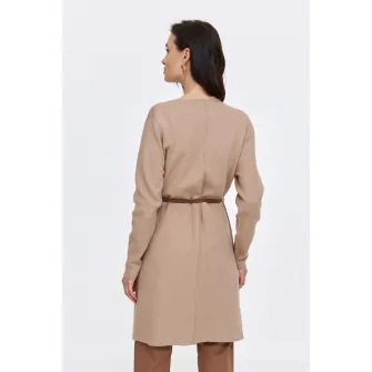 Top Secret,Cardigan fara inchidere cu buzunare, Bej, 42