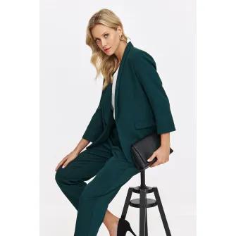 Top Secret, Sacou cu buzunare cu clapa, Verde inchis, 34