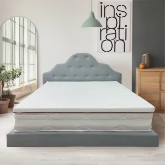 Topper saltea impermeabil, Best Sleep, Relaxody, H7 spume poliuretanica profilata 7 zone confort, 140x200cm, husa detasabila lavabila