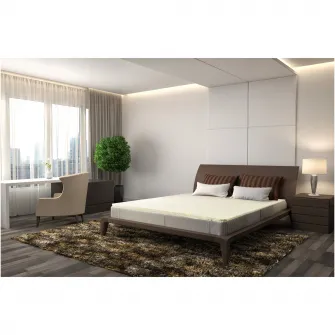Topper Saltea Kring Luxury Caming, H5 cm, strat H4 cm latex cool gel, husa PES, 120x200 cm