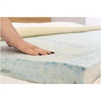Topper Saltea Kring Luxury Caming, H5 cm, strat H4 cm latex cool gel, husa PES, 120x200 cm