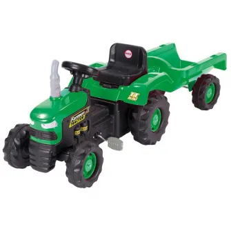 Tractor Dolu cu pedale si remorca, verde