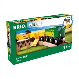 Tren din lemn Brio - Farm