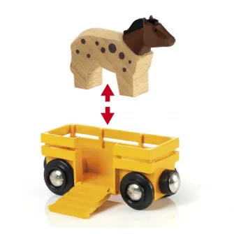 Tren din lemn Brio - Farm