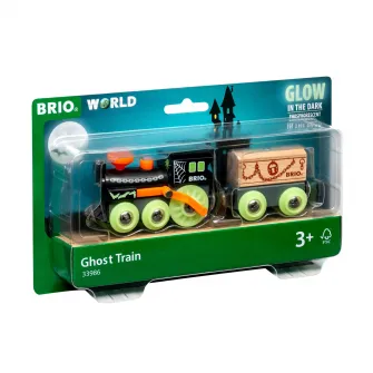 Tren din lemn Brio - Ghost, Glow in the dark