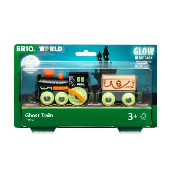 Tren din lemn Brio - Ghost, Glow in the dark