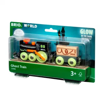 Tren din lemn Brio - Ghost, Glow in the dark