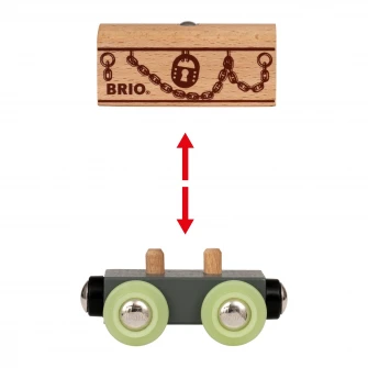 Tren din lemn Brio - Ghost, Glow in the dark