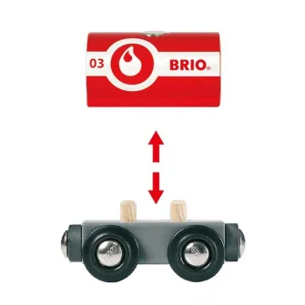 Tren din lemn Brio - Rescue Firefighter, Pompieri