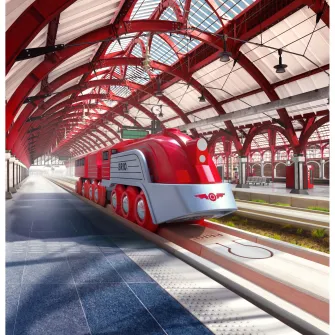 Tren din lemn Brio - Streamline