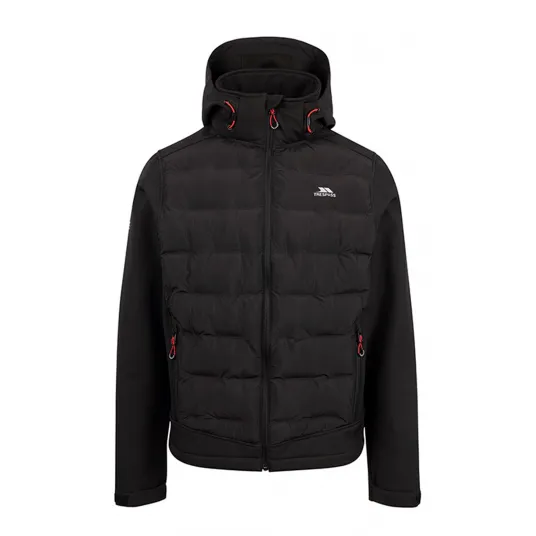 Trespass, Geaca softshell cu gluga, pentru trekking Alwero, Negru, S