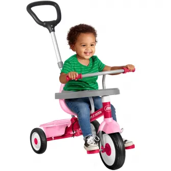 Tricicleta Radio Flyer 3 in 1 - Stroll 'N Trike, roz