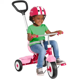 Tricicleta Radio Flyer 3 in 1 - Stroll 'N Trike, roz