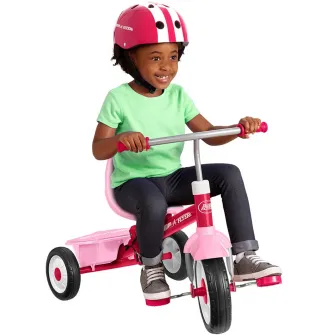 Tricicleta Radio Flyer 3 in 1 - Stroll 'N Trike, roz