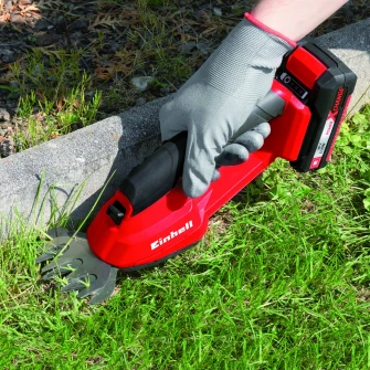 Trimmer electric pentru iarba si gard viu pe acumulator Einhell Power X-Change GE-CG 18 Li Solo, 18 V, latime taiere iarba 10 cm, lama arbusti 20 cm
